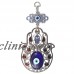 Turkish Blue Evil Eye Rose Flower Hamsa Hand Amulets Blessing Wall Hanging Decor   202373401560